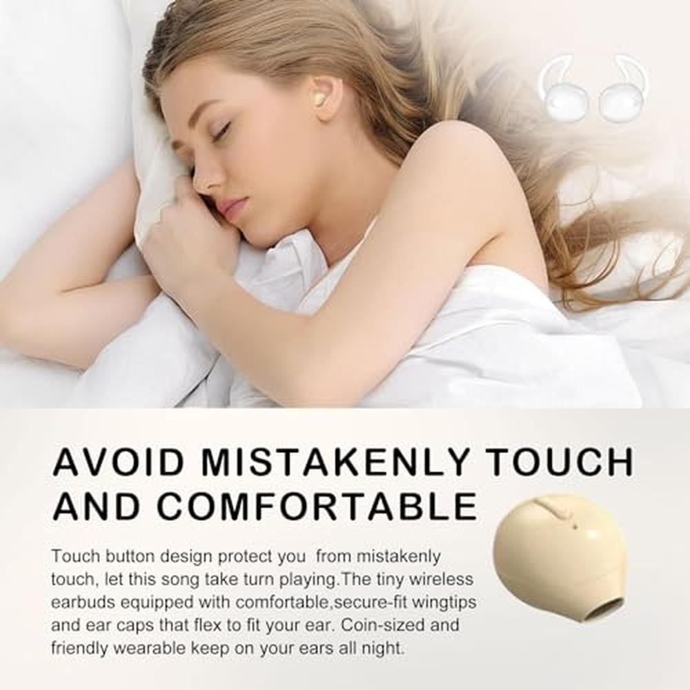 Earbuds Bluetooth: Invisible Earbuds Sleep Smallest – In Use