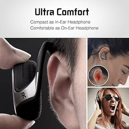 Small Bluetooth Headphones: USA Warehouse BMB09BHXKNBB Wrap – Side View
