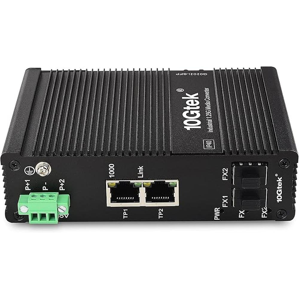 Industrial IP40: 4-Port Gigabit Ethernet Switch (w/20-km – Front View