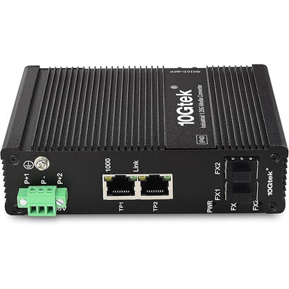 Industrial IP40: 4-Port Gigabit Ethernet Switch (w/20-km – Front View