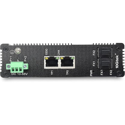 Industrial IP40: 4-Port Gigabit Ethernet Switch (w/20-km – Side View