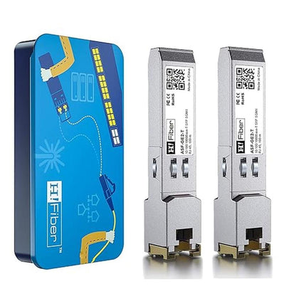 H!Fiber Auto-Negotiation SFP to RJ45 Module – Front View