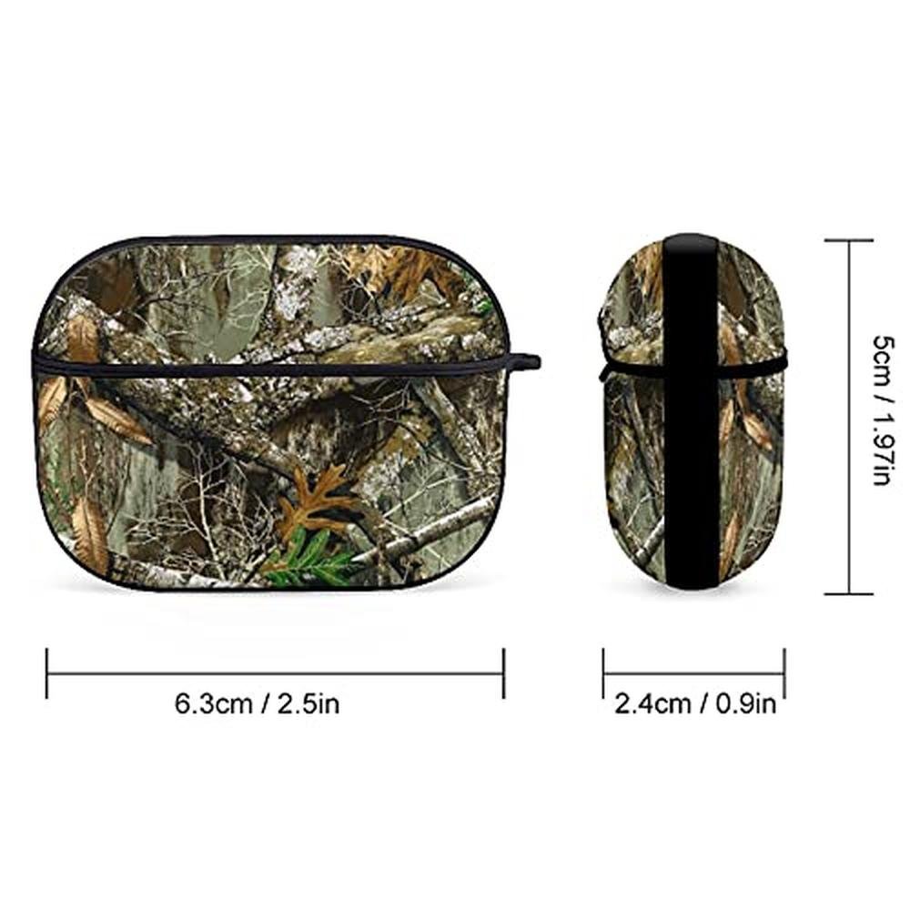AirPods Pro Case Cover: YouTary Autumn Hunting Tree Camo – Side View