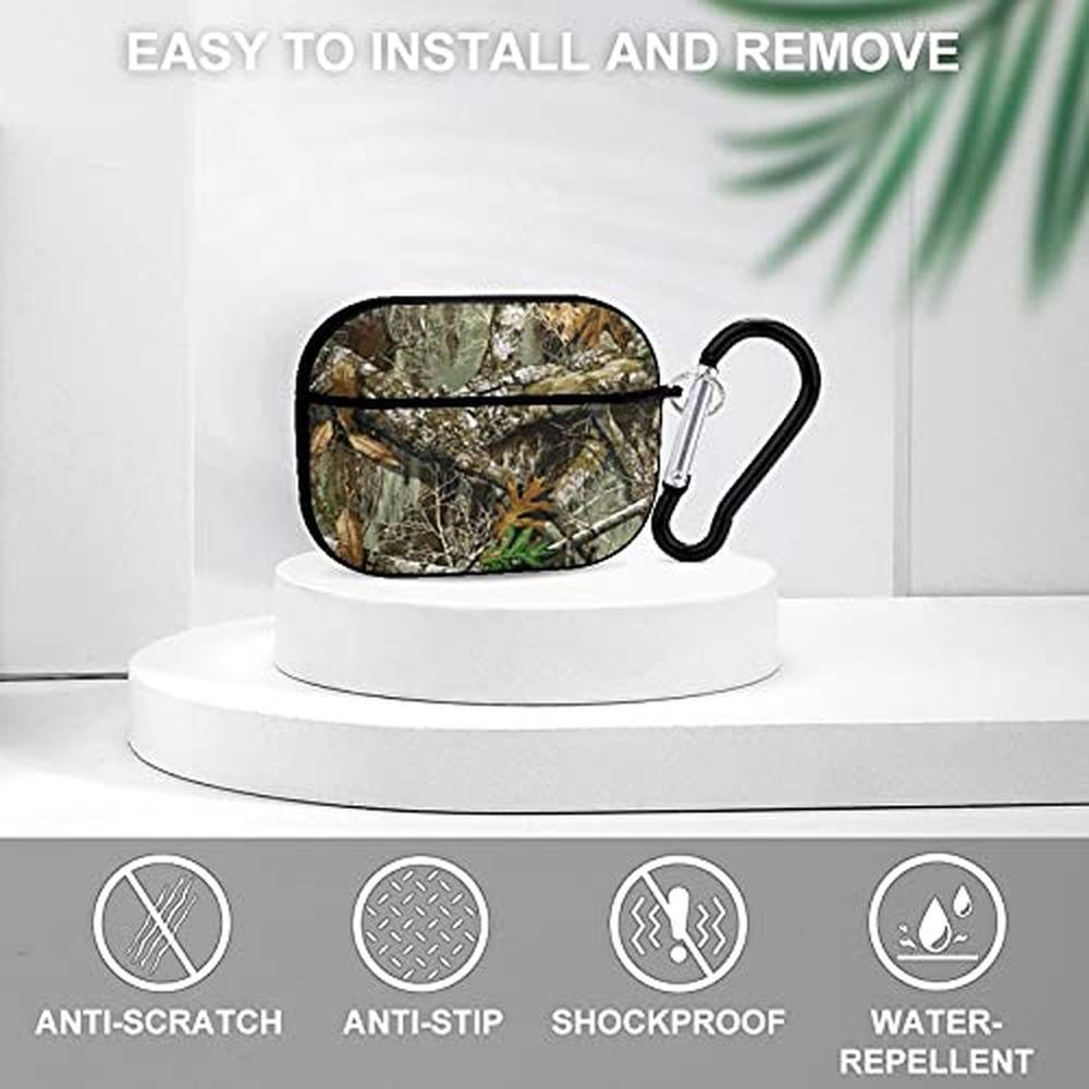 AirPods Pro Case Cover: YouTary Autumn Hunting Tree Camo – Close-up Detail