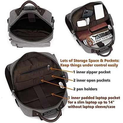 Crossbody Bag: Leaper Retro Crossbody Bag Large Canvas – In Use