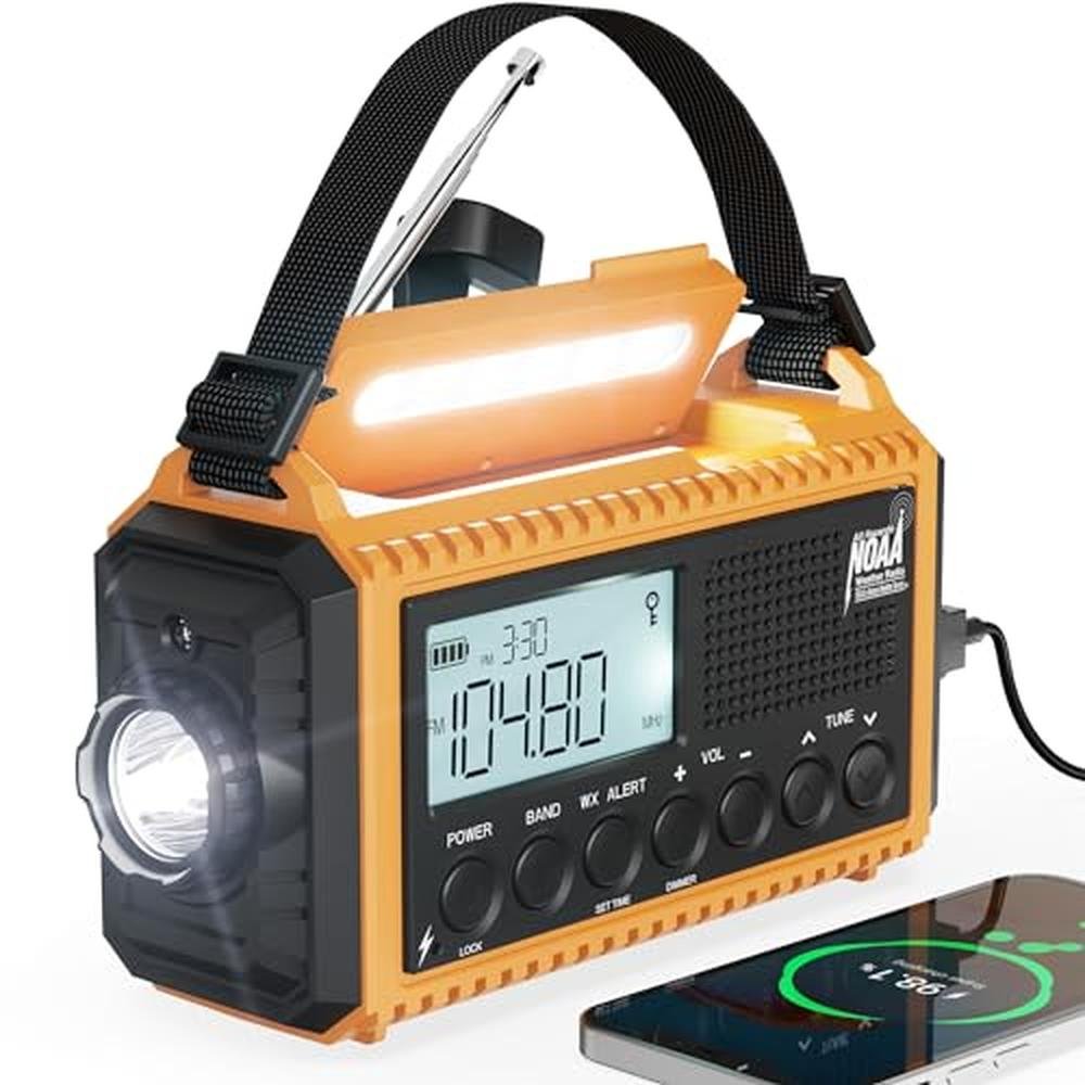 Radio 5000: Mesqool 5000 Emergency Weather Radio with AM FM – Front View