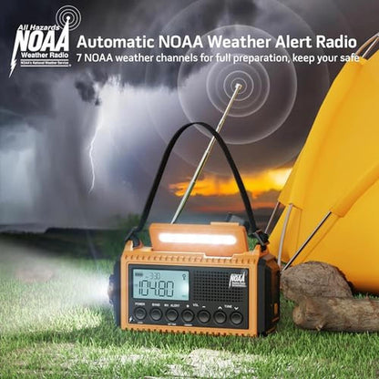 Radio 5000: Mesqool 5000 Emergency Weather Radio with AM FM – Side View