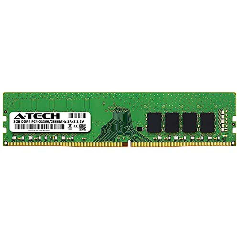 A-Tech 8GB RAM: DDR4 2666MHz PC4-21300 UDIMM Non-ECC – Side View