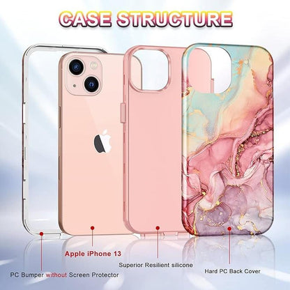 iPhone Case: CaseFiv Compatible with iPhone 13 Case Marble – Close-up Detail