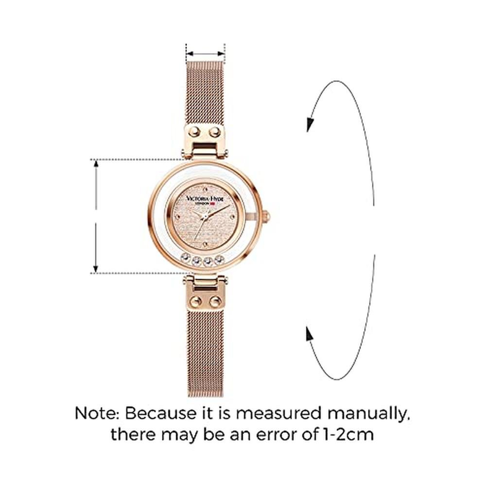 Women Watches: Victoria Hyde Small Dial Luxury Gold Watch – Side View