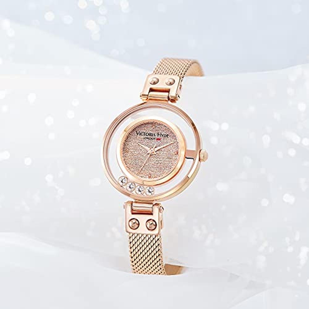 Women Watches: Victoria Hyde Small Dial Luxury Gold Watch – In Use