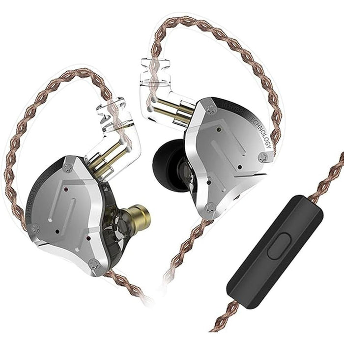 KZ ZS10 Pro in Ear Monitor: 4BA+1DD Hybrid Driver IEM – Front View