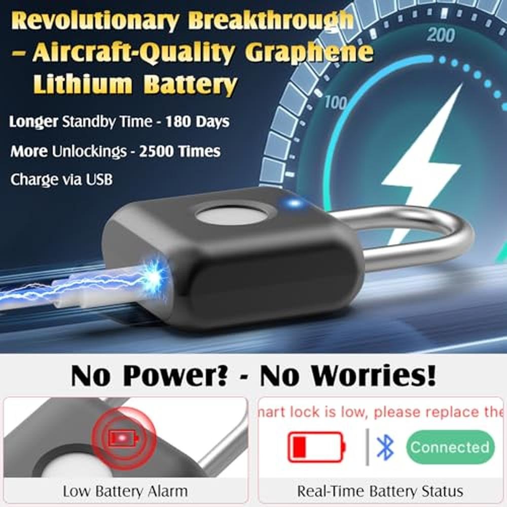 Fingerprint Padlock: Pothunder Smart Padlock Locker Lock – Packaging
