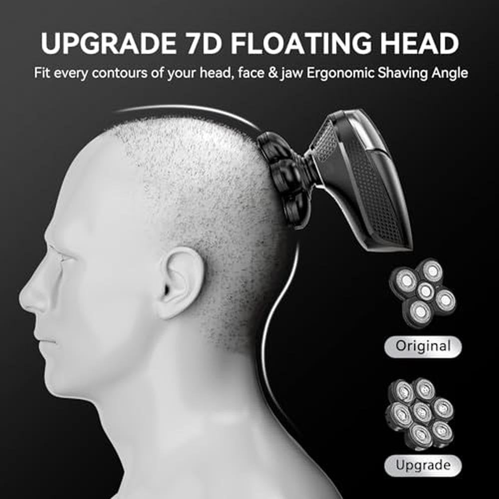 Electric Head Shaver: Kensen 7D 5-in-1 Head Hair Shaver – Side View