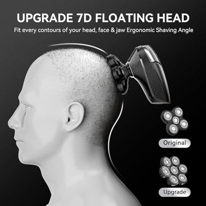 Electric Head Shaver: Kensen 7D 5-in-1 Head Hair Shaver – Side View