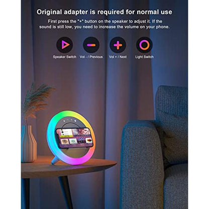 Speaker Charging: Bluetooth Speaker with Lights Wireless – Side View