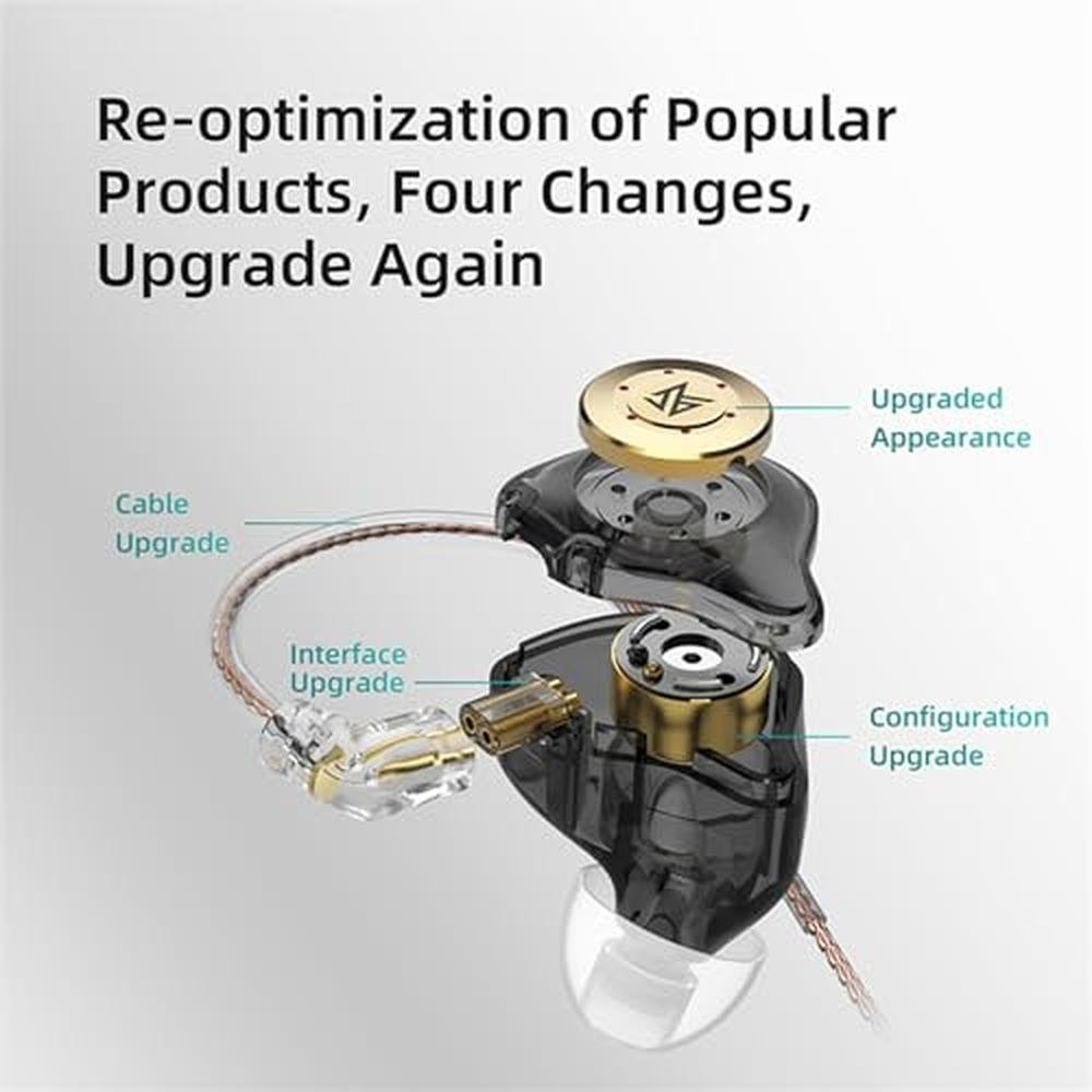 KZ EDX PRO Gaming Earbuds: IEM Earphones Headphone with 1DD – Close-up Detail