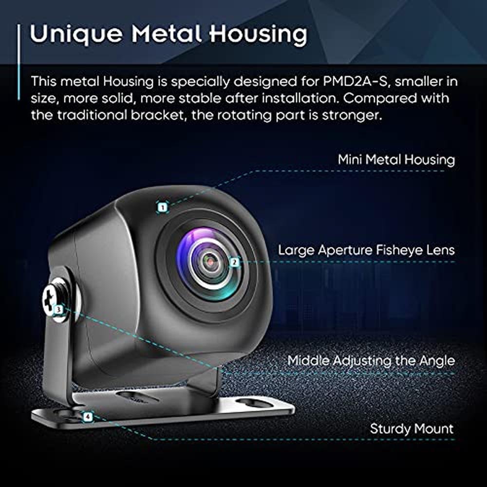 Camera Pixelman: PixelMan Backup Camera AHD 1080P Metal – Side View