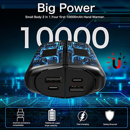 Hand Warmers: Rechargeable 2-Pack 10000mAh Split-Magnetic – Side View