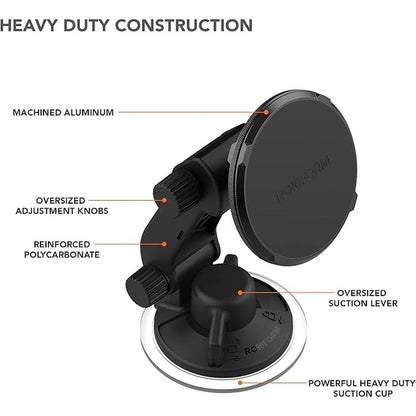 ROKFORM: Adjustable Magnetic Windshield Phone Holder – Side View