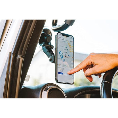 ROKFORM: Adjustable Magnetic Windshield Phone Holder – In Use