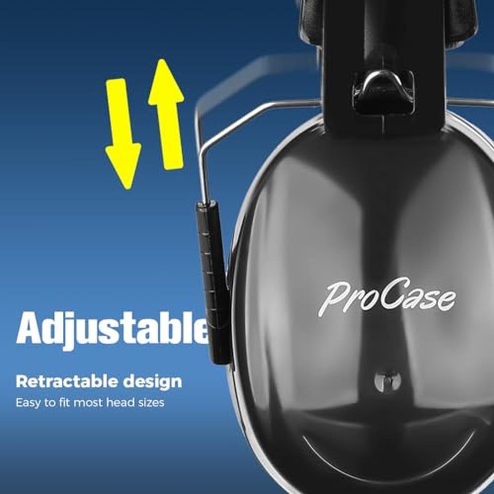 Ear Procase: ProCase Ear Hearing Protection Ear Muffs NRR – Close-up Detail