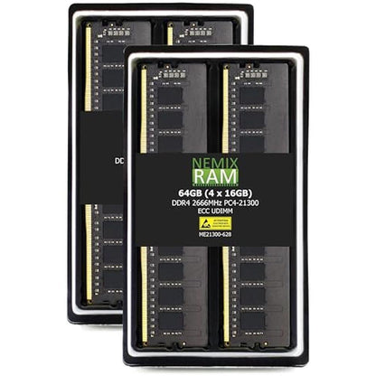 Memory Nemix: NEMIX RAM 64GB 4x16GB DDR4 2666MHz PC4-21300 – Front View