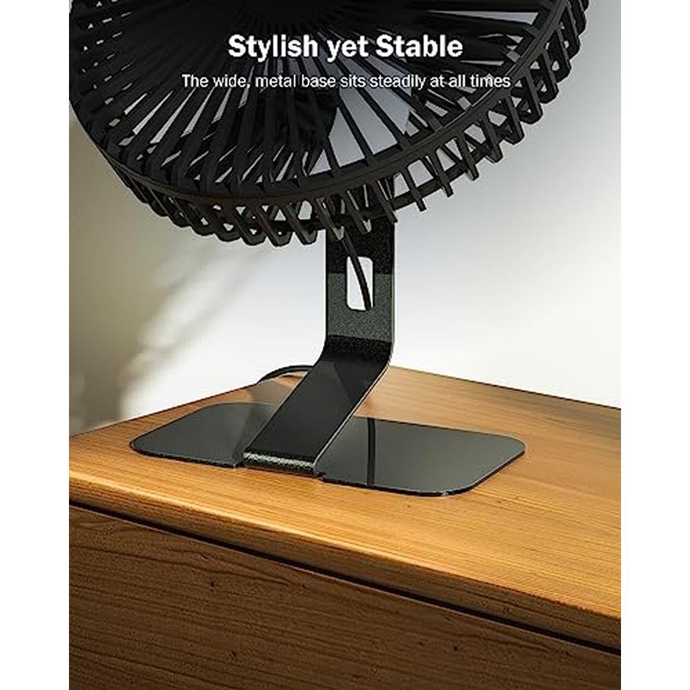 Slenpet Fan: 6-Inch USB Desk Fan 4 Speeds Ultra Quiet 90 – Close-up Detail