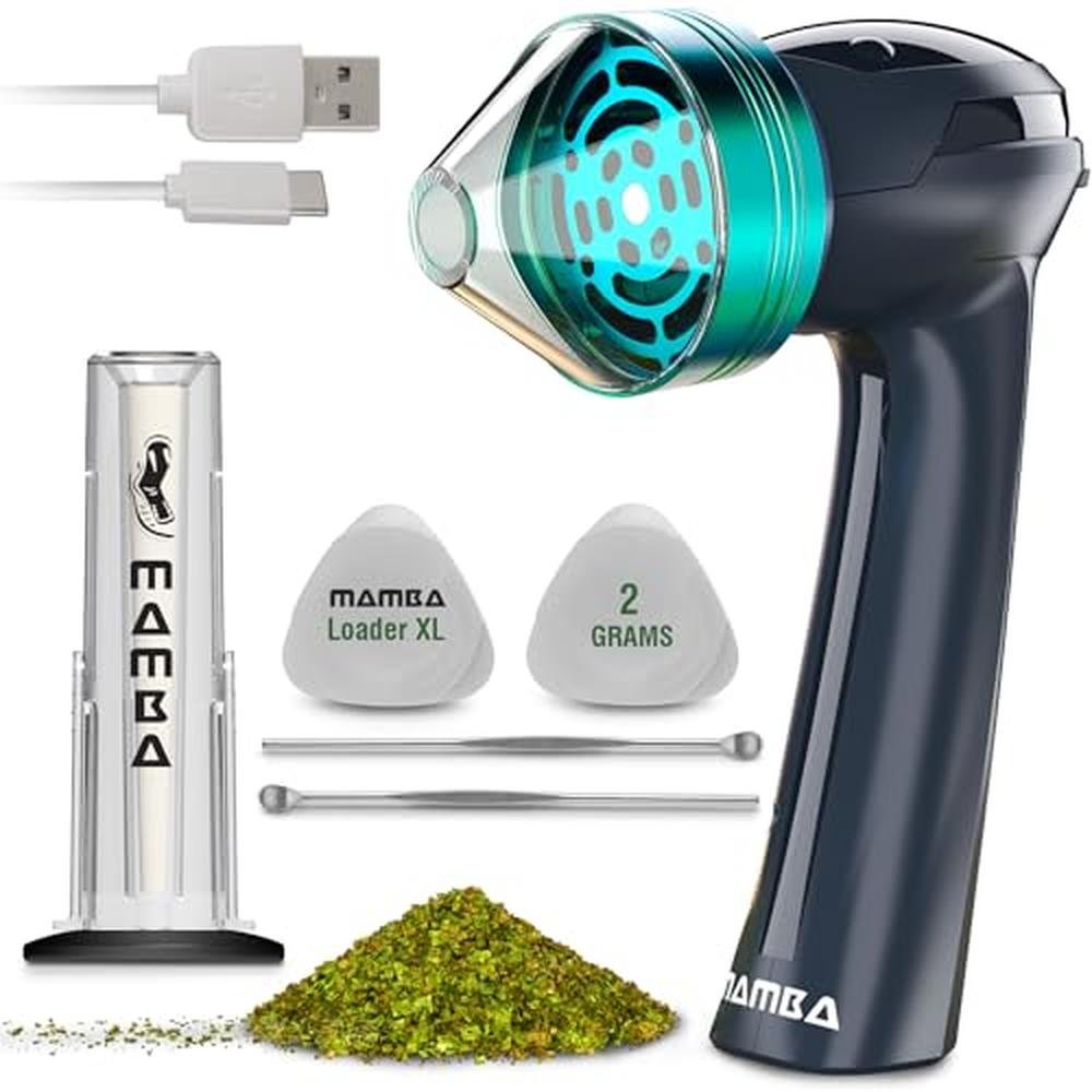 Mamba Loader XL 2g Gray: Electric Herb Grinder – Front View
