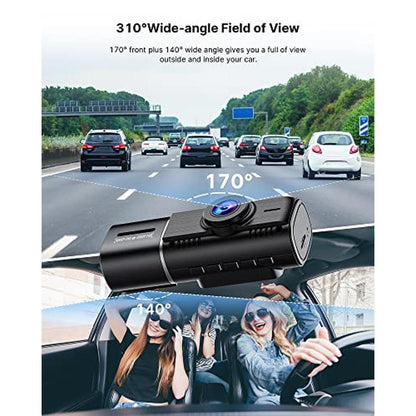 Dash Camera: Dual Dash Cam Front and Inside 1080p – Close-up Detail