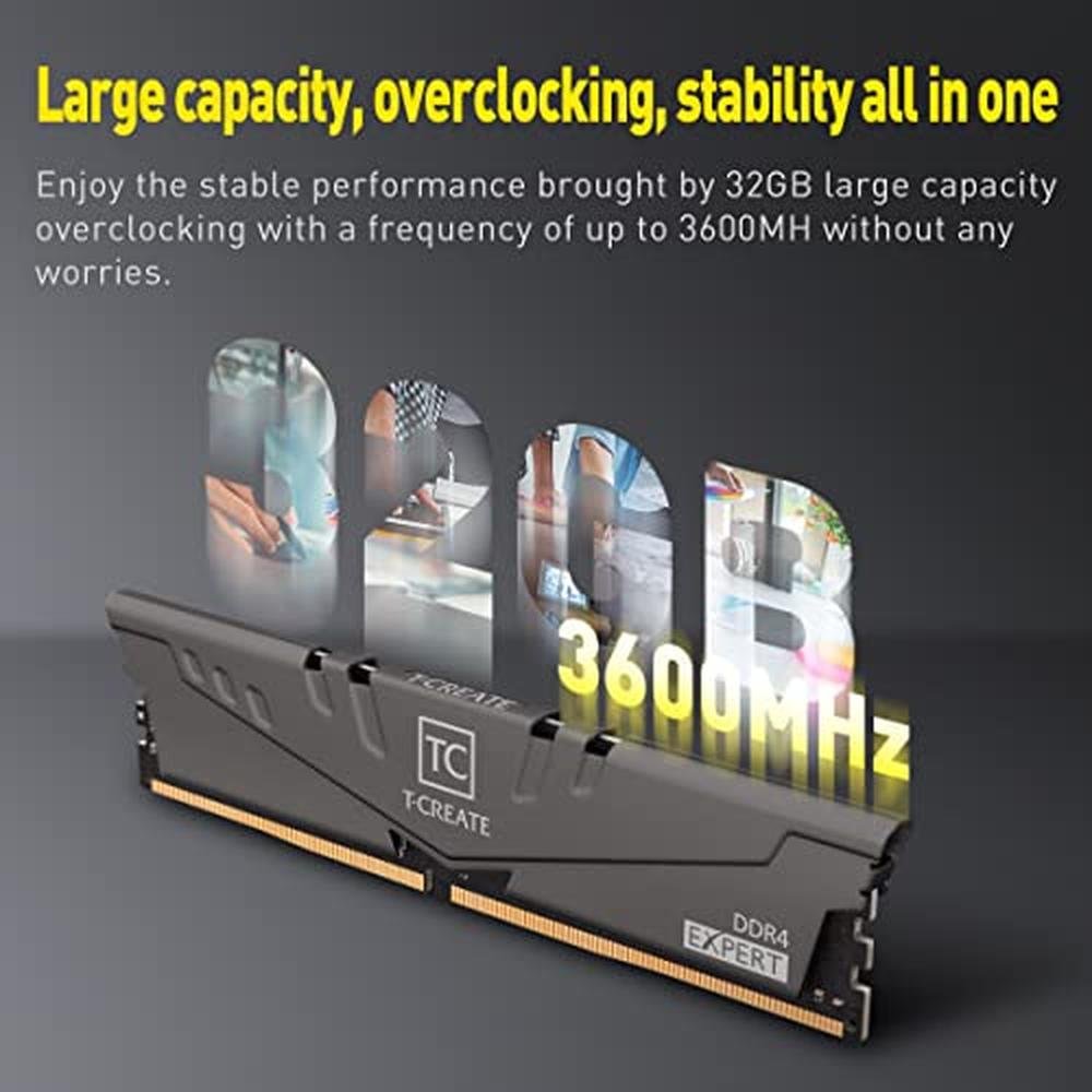 TEAMGROUP T-Create Expert Overclocking 10L DDR4 32GB 3200MHz – Close-up Detail