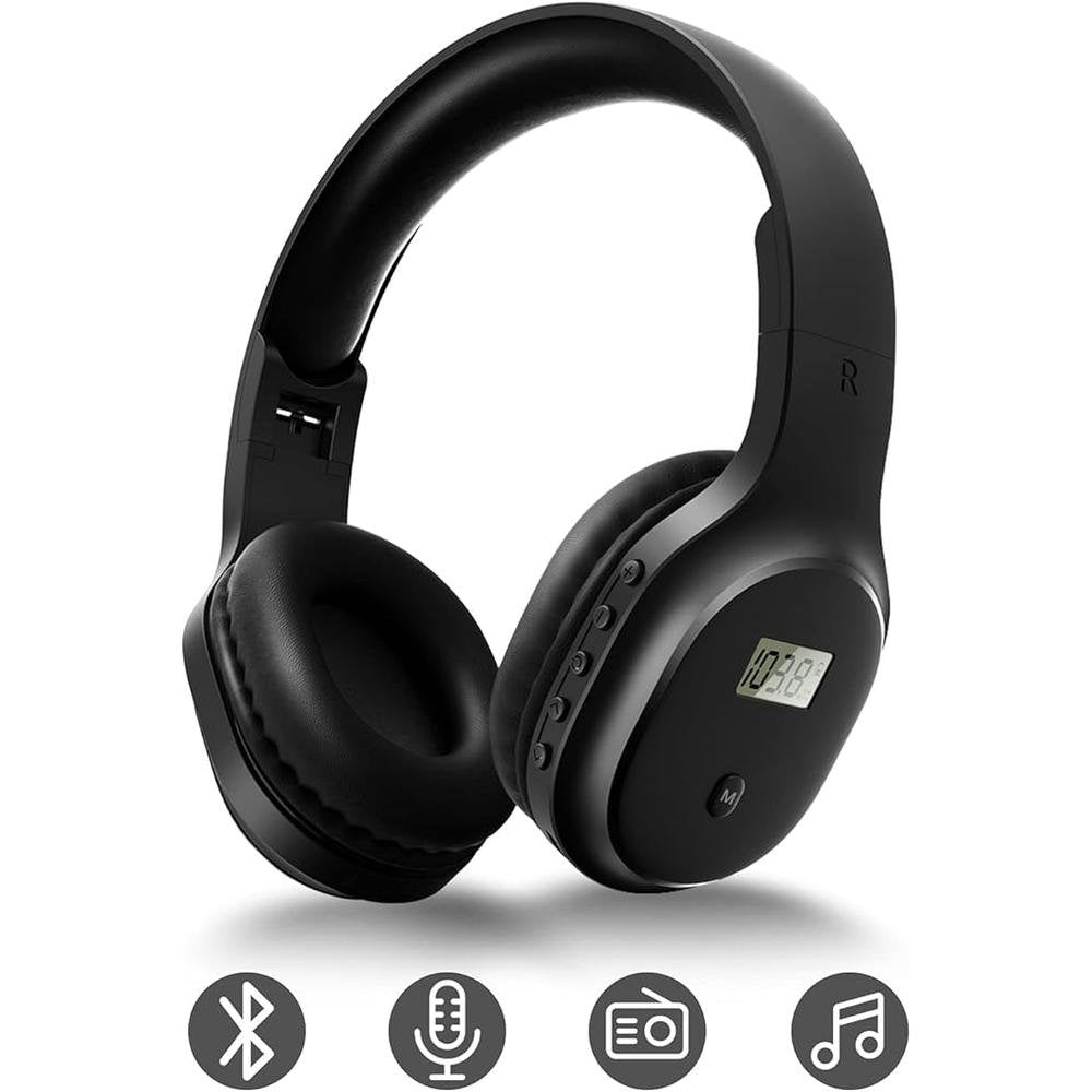 Wireless Headphones with FM Radio and Bluetooth 5.0 – Front View