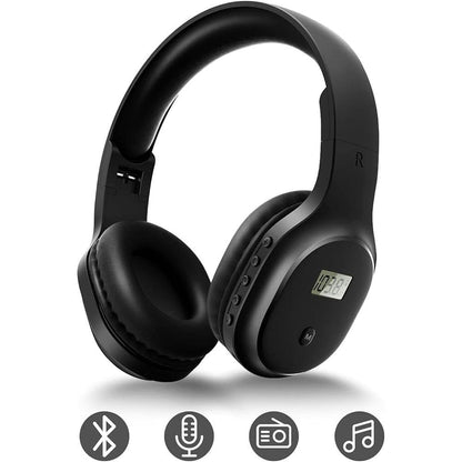 Wireless Headphones with FM Radio and Bluetooth 5.0 – Front View