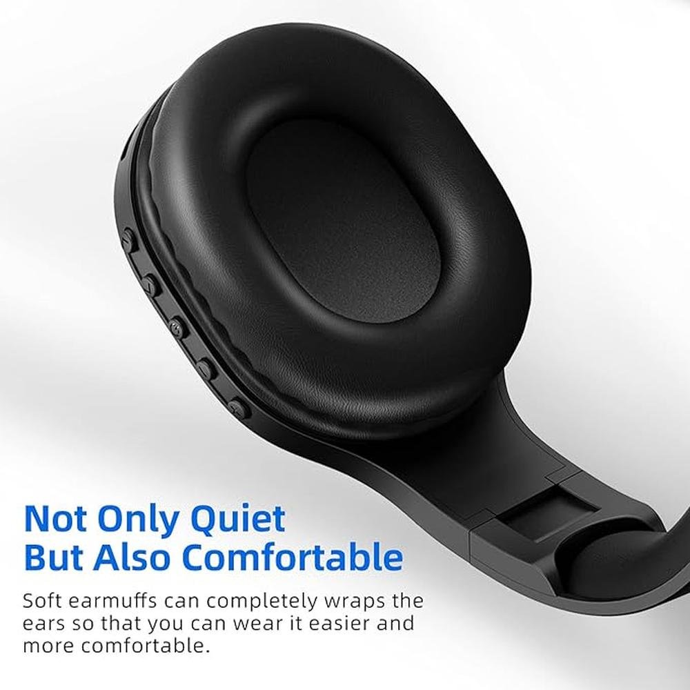 Wireless Headphones with FM Radio and Bluetooth 5.0 – Side View