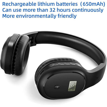 Wireless Headphones with FM Radio and Bluetooth 5.0 – Close-up Detail