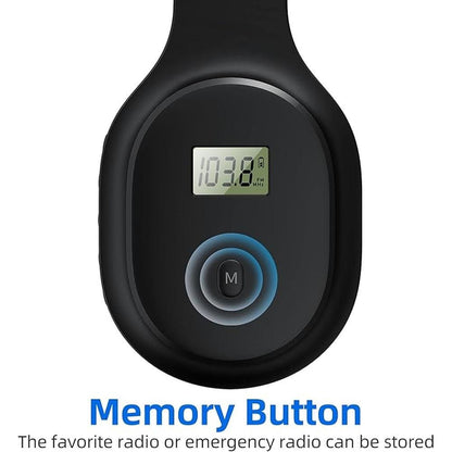Wireless Headphones with FM Radio and Bluetooth 5.0 – In Use