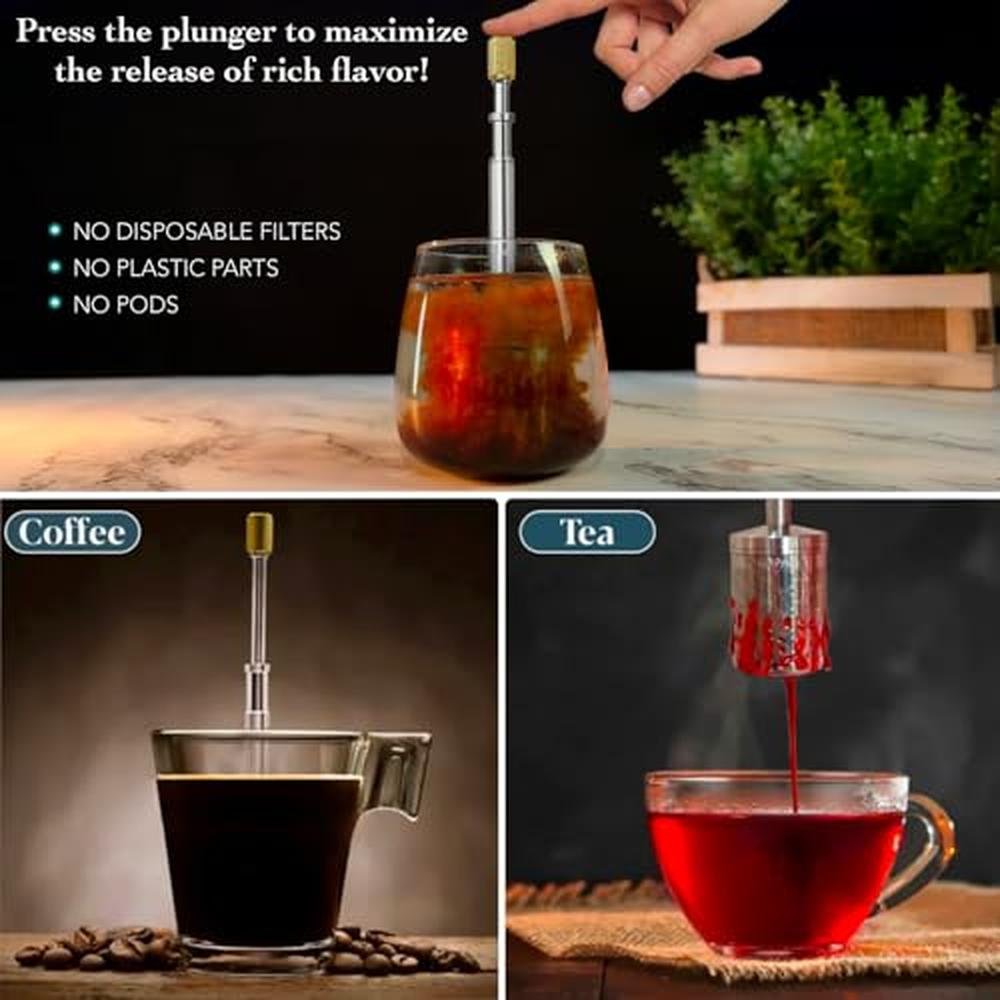 FinalPress Original Coffee & Tea Maker – Side View
