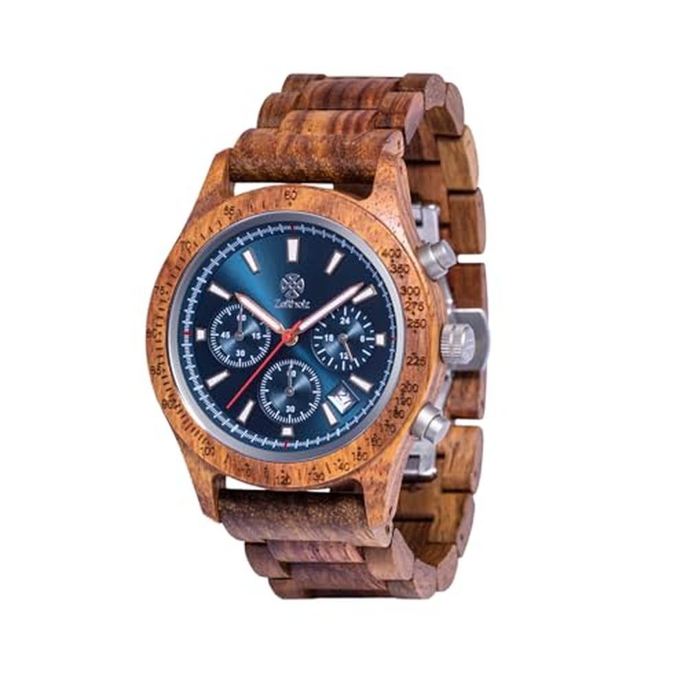 Wood Watch: Zeitholz New Bergen 42mm Chronograph Watch – Front View