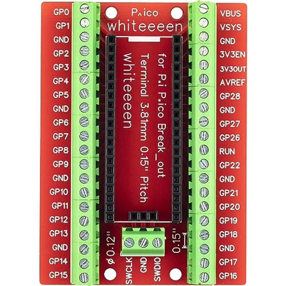 Pico Board: Raspberry Pi Pico Terminal Breakout Board – Side View
