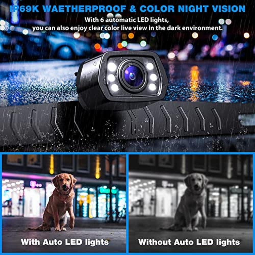 Camera Car: ZEROXCLUB Car Backup Camera 6 Auto LED Lights – Close-up Detail