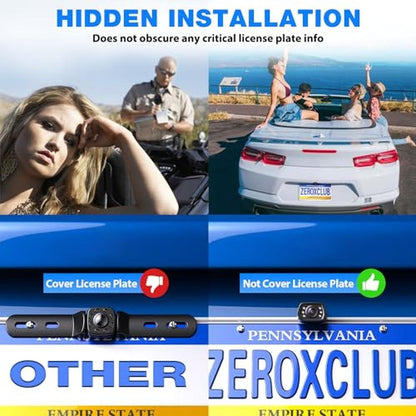 Camera Car: ZEROXCLUB Car Backup Camera 6 Auto LED Lights – In Use
