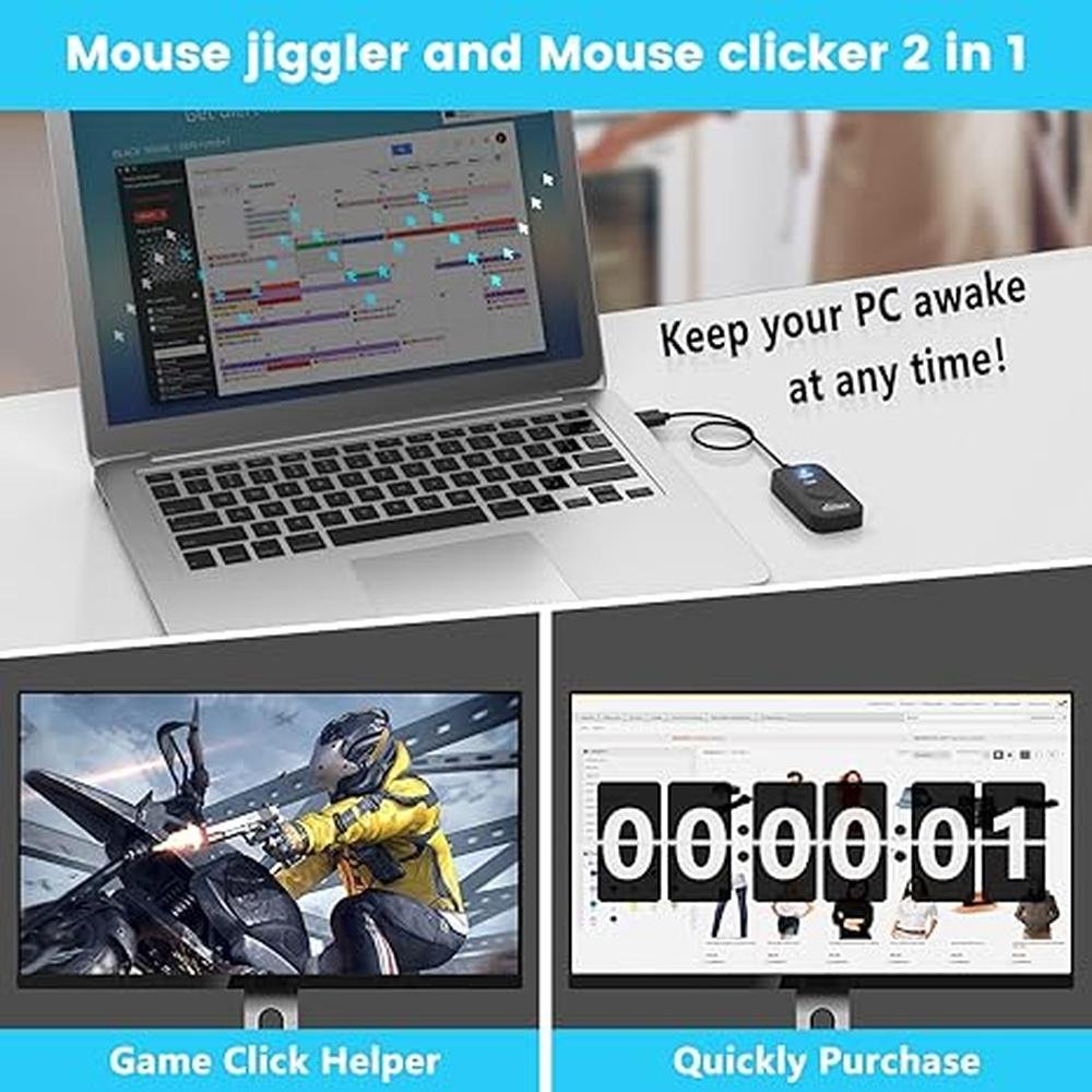 Mouse Jiggler: Cloudeck USB Mouse Mover Automatic – In Use