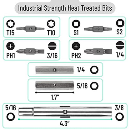 Bates Multi Tool: Bates 11-in-1 Multi-Bit Screwdriver/Nut – Side View