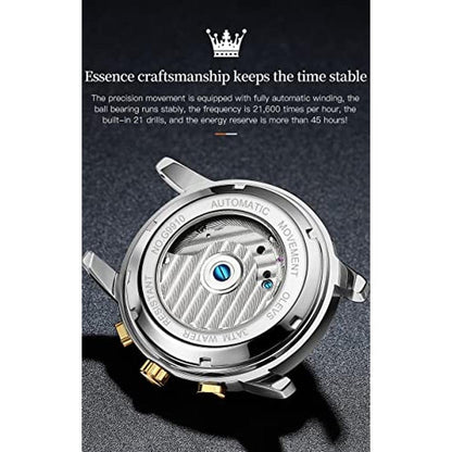 Olevs Men's Luxury Automatic Watch Skeleton 5 Hands – Packaging
