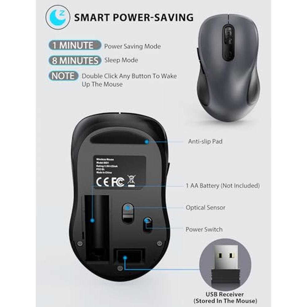 Mouse Buttons: Trueque Wireless Mouse for Laptop – Close-up Detail