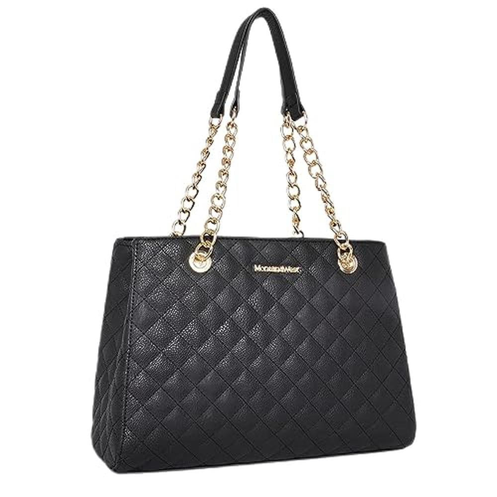 Montana West Tote Bag: Quilted Chain Handbag for Women – Front View