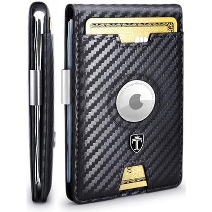 Wallet Travando: TRAVANDO AirTag Wallet Mens Wallet with – Front View
