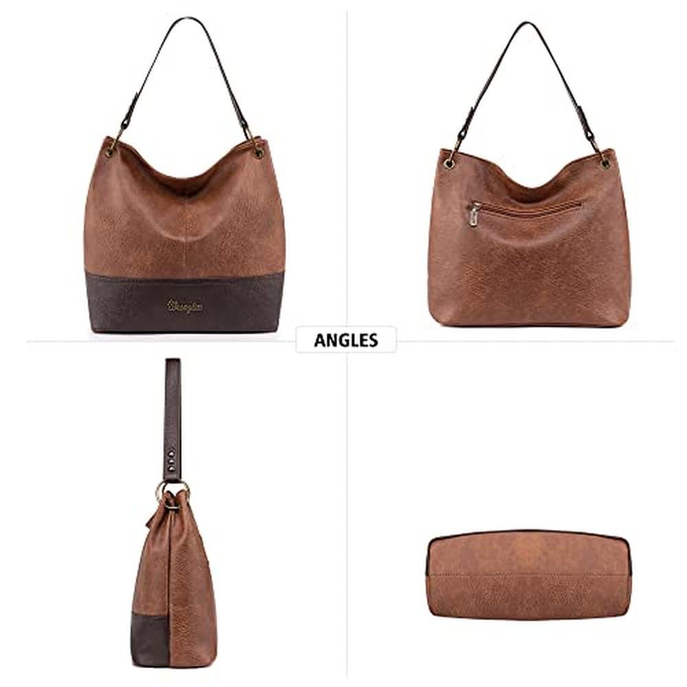Hobo Purses: Wrangler WG20 918BR Leather Hobo Bag – In Use