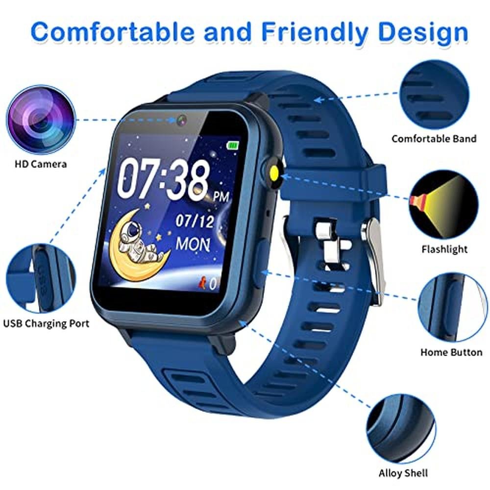 Phyulls Smart Watch for Kids: Premium Timepiece with 39 – Side View