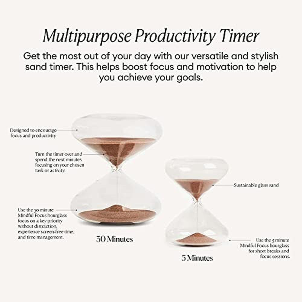 Time Management Luxury: Mindful Focus 5-Minute Hourglass – Close-up Detail